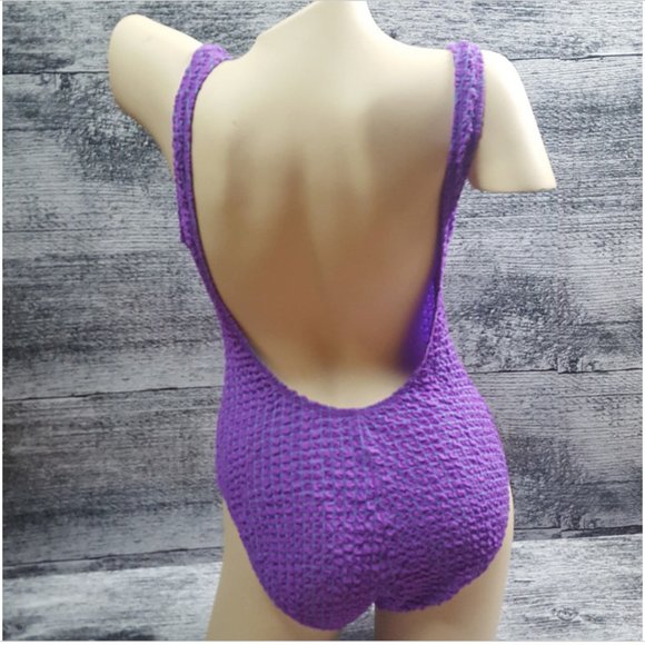 Bendigo Women's Swimsuit One Piece Purple size 9/10 Made in USA - Picture 3 of 9